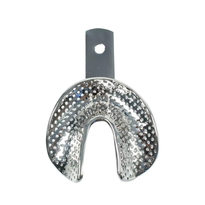 Plateau d'empreinte perforé Azicon - Plateau d'empreinte orthodontique supérieur et inférieur en acier inoxydable réutilisable et autoclavable pour laboratoire dentaire - Product Image 3