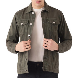 Comfortable Breathable <b>Lightweight</b> Winter <b>Jacket</b> Best Quality Hot Sale Cover Button <b>Men</b> Jeans <b>Jacket</b> Made in Pakistan - Product Image 1
