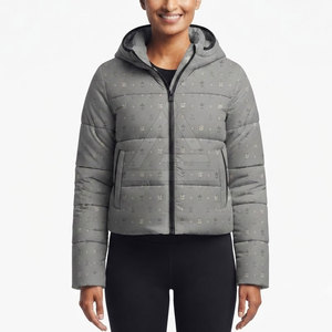 Custom Made Women <b>Cropped</b> <b>Puffer</b> <b>Jacket</b> With Unique Color Options Quilted Design Apparel For Fashion Brands And Retailers - Product Image 4