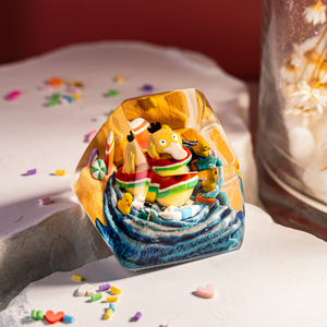 Keycaps Artisanat Forêt Mystique, Keycaps Artisanat Personnalisé, Keycaps Anime Mignons, Keycaps Verts, Ensemble de Keycaps, Keycaps en Bois - Product Image 3