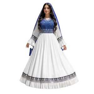 High Quality Afghan Women's Dresses Custom Sizes & Colors Afghani Dress With Lace Tassel Button Decoration Women's <b>Sets</b> - Product Image 1