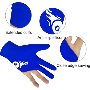 Breathable Mesh Back Snooker Gloves Anti Sweat Quick Dry Fabric Silicone Palm Pool Cue Sport - Product Image 3