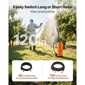 Pulverizador Industrial de Acero Inoxidable de 3.5 Galones, Carro con Ruedas de Alta Resistencia, Varilla de 20.5 Pulgadas, Bomba Tri-Poxy, Esparcidor de Concreto - Product Image 4