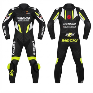 Traje de Carreras de Cuero de Vaca/Canguro Zuzuki para Hombre, Mono de Una Pieza con Armadura de Nivel 2 CE, Hecho a Medida, Protección OEM - Product Image 1
