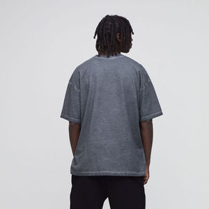 <b>Mens</b> Vintage Acid Wash Oversized Short Sleeve Cotton T-<b>Shirt</b> Custom Logo OEM ODM Wholesale Apparel - Product Image 2
