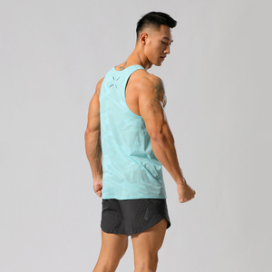 Camiseta sin Mangas para Hombre, Tejida y Transpirable, Estilo Urbano, Ecológica, 100% Poliéster, Logotipo Personalizado, Venta al Por Mayor, Mejor Calidad - Product Image 4