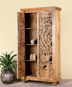 Ensemble de meubles de chambre à coucher en bois antique de style provincial français Puerto Madryn, armoire en bois d'acajou Almira - Product Image 4