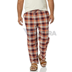 Bulk Order USA Flannel <b>Trouser</b> <b>Men</b> Plaid Pants Soft Cotton <b>Elastic</b> Waist Lounge Wear Manufacturer - Product Image 3