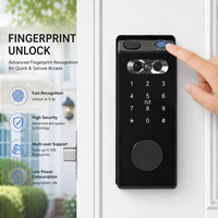 Cerradura Inteligente con Cerrojo, Cerradura de Puerta Wifi Tuya, Cerradura con Huella Dactilar y Código, Videoportero para Puerta Principal y Puerta Exterior