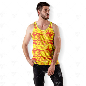 Créez votre propre design, logo personnalisé, débardeur sportif à col rond en polyester épais, léger, respirant, à séchage rapide, imprimé par sublimation - Product Image 4