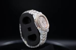 Reloj de Moissanita con Corte Brillante VVS1, Cuadrado, Estilo Antiguo, Hip Hop, Lujoso, de Cuarzo, con Esfera de Cristal, Colección para Hombre - Product Image 4