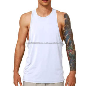 Prix de gros Débardeurs décontractés pour hommes Respirants Style Singlet pour vêtements de sport Logo personnalisé imprimé - Product Image 2
