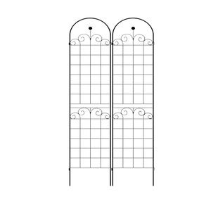 Treillis de jardin en métal noir le plus vendu pour roses, vigne, glycine et plantes grimpantes – Motif carré, taille et forme personnalisables - Product Image 6