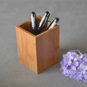 Wood Pen Holder Desktop Accessories Creative Style Wood Pen Holder <b>Brush</b> Multi-functional Wooden Gift Pen Holder - Product Image 2