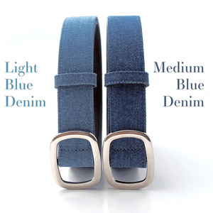 Ceintures en tissu jean en gros, vente directe usine, nouveau design, ceinture en jean la plus vendue, ceinture de taille à boucle tendance unisexe - Product Image 2