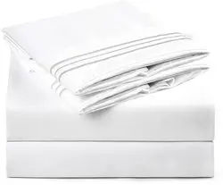 Pure Cotton Luxury Plain Percale 300TC Eco-Friendly Grade Breathable 4-Piece Bedding <b>Sheet</b> Set Hotel Home Use <b>Flat</b> <b>Fitted</b> - Product Image 5
