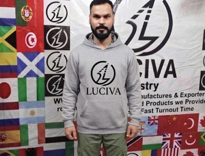 <b>Men's</b> <b>Classic</b> <b>Grey</b> Fleece <b>Hoodie</b> – Casual <b>Pullover</b> <b>Sweatshirt</b> with Front Kangaroo Pocket and Logo Print - Product Image 4