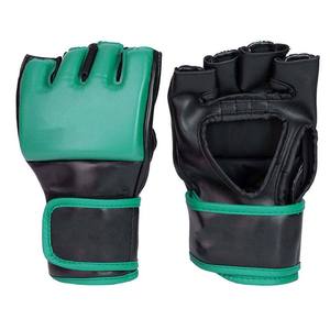 Gants de grappling en cuir personnalisés pour MMA, fabricant OEM, vente en gros, gants d'entraînement à doigts ouverts, logo personnalisé, Sanda, cyclisme - Product Image 1