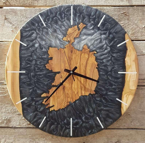 Decorative Silent Needle Hanging Resin Wall <b>Clock</b> for Home Decor Wall Resin Wood <b>Clock</b> Indoor <b>Office</b> Wooden Wall <b>Clock</b> - Product Image 5