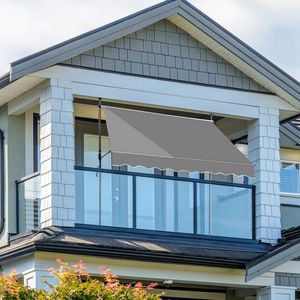 Tenda da Sole Retrattile Grigia 200 cm (L) x 120 cm (P) x 200 cm (A) - Product Image 3