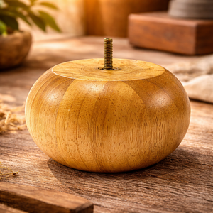 Pata de Mueble Redonda Corta de Madera Maciza, Diseño Moderno Minimalista para Sofá, Gabinete, Mesa de Centro, Repuesto OEM - Product Image 3