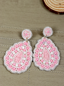 ต่างหูปักลายศิลปะ FAIZA CRAFT ทำจากโลหะผสมสังกะสี สีสันตามสั่ง สไตล์ดั้งเดิม ออกแบบหลากสีสัน ธีมเทศกาลต่างๆ - Product Image 3