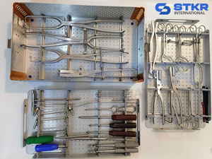 STKR INTERNATIONAL Ensemble d'instruments chirurgicaux orthopédiques 33 pièces, manuel, certifié CE Classe I, outils de reconstruction pelvienne ISO13485 - Product Image 2