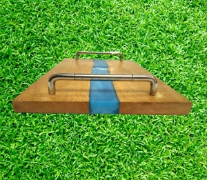 Novedad 2026: Bandeja de Servir de Madera de Acacia y Resina para Cualquier Ocasión, Bandejas Decorativas de Madera Natural para Servir Alimentos - Product Image 6