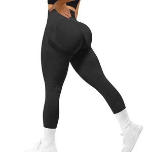กางเกงโยคะเอวสูงทรงรัดรูป ยี่ห้อ Bliz Sports Wear ดีไซน์รัดสะโพกแบบ Ruched Butt Scrunch ผ้าสแปนเด็กซ์ไนลอนเนื้อแน่น สำหรับออกกำลังกายสำหรับผู้หญิง - Product Image 3