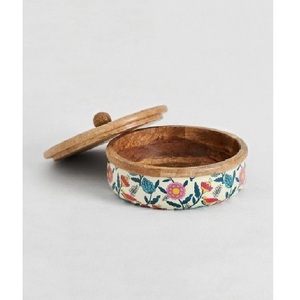 Boîte de rangement pour roti en bois écologique, fabriquée à la main, compatible lave-vaisselle, avec couvercle, pour les chapatis chauds, les traiteurs, les fêtes, les utilisations quotidiennes en cuisine - Product Image 6