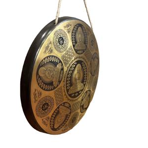 Artisanat traditionnel tibétain sculpté Gong spirituel chantant cloche en métal pour méditation bouddhiste Yoga et décoration de la maison - Product Image 1