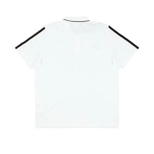 Polo à manches courtes blanc pour homme, col rabattu, manches rayées, coupe classique, vêtements de sport d'été - Product Image 2