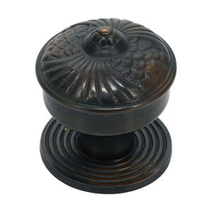 Boutons ronds en laiton couleur chocolat tendance, boutons de placard et de garde-robe en laiton massif, modernes pour les intérieurs de chambres et d'hôtels - Product Image 1