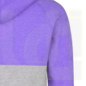 Sudadera con Capucha Personalizada para Hombre, Color Morado y Gris, Diseño de Bloques de Color, Dos Tonos, Estilo Raglán, Felpa, Oversize, Streetwear, Algodón - Product Image 6