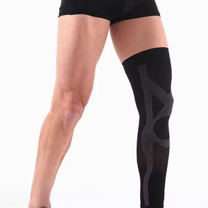 Calentadores de Piernas Tejidos para Mujer, Color Sólido, Grosor Medio, Transpirables, Elásticos, para Uso Diario, Negros, de Spandex, para Baile - Product Image 4