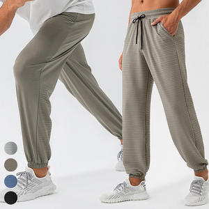 High Quality Breathable Quick Dry Cool Feeling Running Fitness Joggers <b>Drawstring</b> Bunched Casual Loose <b>Trousers</b> Men Jogger Pants - Product Image 4