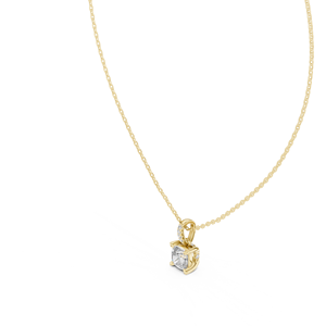 Pendentif classique en or massif 14K avec diamant de laboratoire taille coussin, serti griffes, 0,50-2,00 CT DEF VVS, certifié IGI, cadeau ODM - Product Image 4
