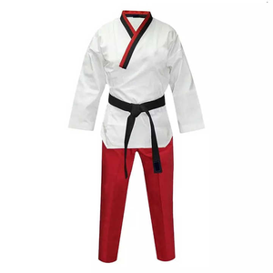 Uniforme de Artes Marciales Cómodo, Karate Gi Blanco con Textura de Tela Suave y Cinturón Rojo Brillante para Entrenamiento - Product Image 4