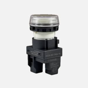 Indicateur LED industriel M22N-BC-TWA-YE 22mm Projection Ambre M22N-BN-TWA-WC Lumière pilote plate blanche IP66 pour OMRON - Product Image 1