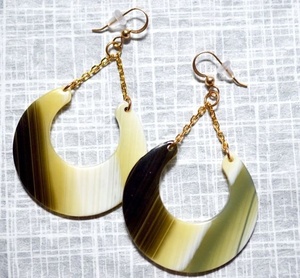 Customizable Buffalo Horn <b>Earring</b> Stainless Steel <b>Silver</b> Copper with Hook Shape From Manufacturer and Exporter - Product Image 2