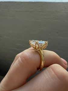 Bague de fiançailles en diamant de laboratoire taille marquise 6 CT – Solitaire à tige fendue (certifié IGI) - Product Image 2