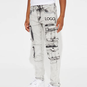 Pantalon en jean délavé élégant pour garçons, style décontracté moderne, service OEM, conception sur mesure, prix usine avantageux pour acheteurs en gros 2026 - Product Image 1