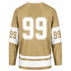 Ensemble de hockey sur glace sublimé kaki pour hommes, maillot et short en polyester rayé léger, vêtements de sport d'équipe pour l'entraînement et la compétition - Product Image 5