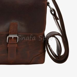 Sacs à bandoulière multifonctionnels en cuir, sacs messager décontractés pour hommes et femmes, entièrement confortables - Product Image 4