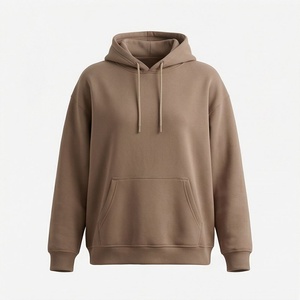 Haut à capuche tricoté surdimensionné de haute qualité pour femme, collection Automne Hiver Été 2025, style Jogger Jumper, coupe courte personnalisée, 380 g/m² - Product Image 1