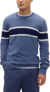 Custom Logo 12 GG High Quality Jacquard Knitwear Pullover Men's Striped Sweater Essentials Long-Sleeve Crewneck 100% Cotton - Product Image 6