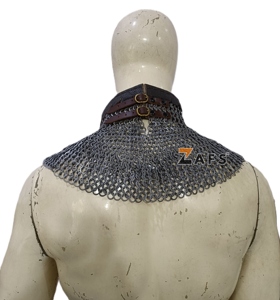 Armadura Medieval Hecha a Mano de Acero Suave con Collar de Malla de Acero Plana y Remaches, Regalo Histórico para Navidad y Halloween - Product Image 6