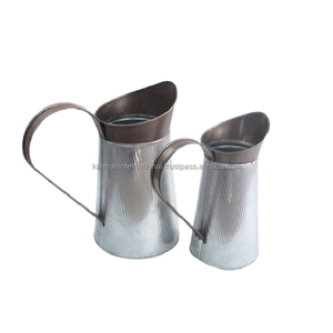 Juego de diseñador de latas de leche de metal de 2 piezas con mango de madera para accesorios de granja de leche - Product Image 4