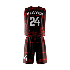 Ensemble de shorts et maillot de basket personnalisés avec logo d'équipe, impression par sublimation, 100% polyester, respirant et anti-transpiration - Product Image 5