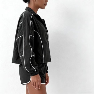 Custom Sweatsuit Manufacturer Embroidery <b>Zip</b> <b>up</b> <b>Jacket</b> Jogger Set Color Block Nylon Sweat Pant Windbreaker Tracksuits for Men - Product Image 2